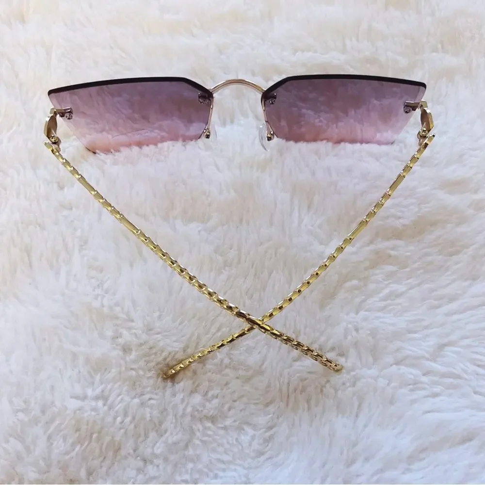 Skyla Light Purple Square Oversized Sunglasses - Picture 7 of 12